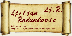 Ljiljan Radunković vizit kartica